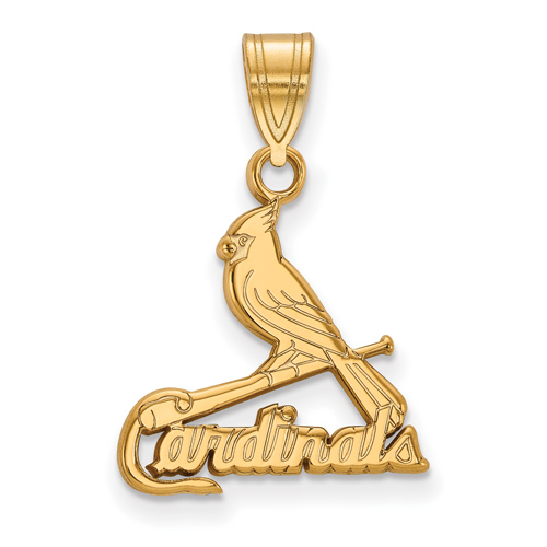 14kt Yellow Gold 5/8in St. Louis Cardinals Laser-cut Pendant