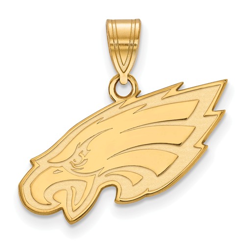 10k Yellow Gold 5/8in Philadelphia Eagles Pendant