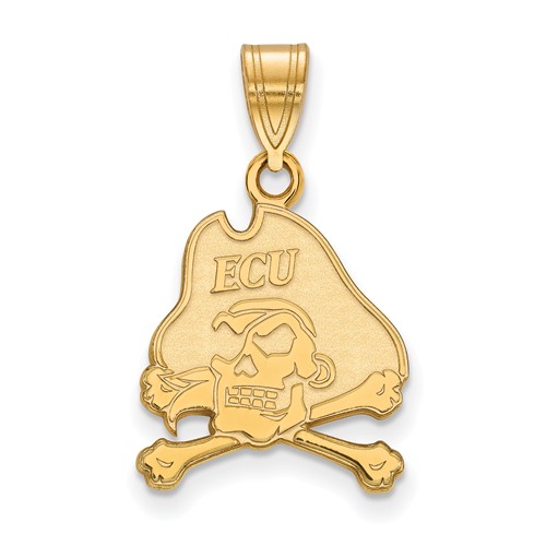 East Carolina University Pendant 5/8in 10k Yellow Gold