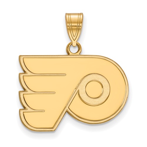 10k Yellow Gold 5/8in Philadelphia Flyers Logo Pendant