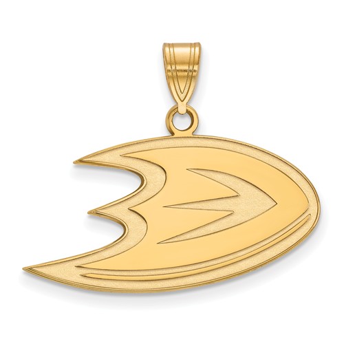 10k Yellow Gold Anaheim Ducks Logo Pendant 5/8in