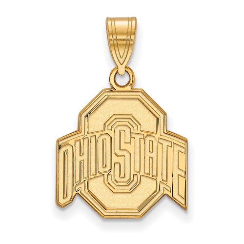 14kt Yellow Gold 5/8in Ohio State University Logo Pendant