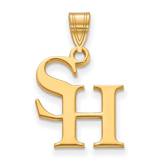 Sam Houston University Logo Pendant 5/8in 14k Yellow Gold