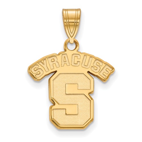 Syracuse University Logo Pendant 5/8in 10k Yellow Gold