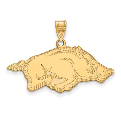 10k Yellow Gold 5/8in University of Arkansas Razorback Pendant 1Y003UAR