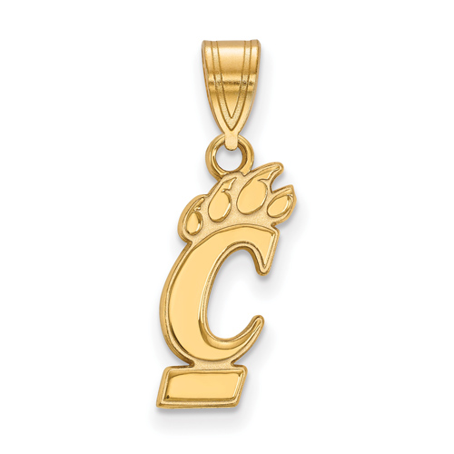 14k Yellow Gold 5/8in University Of Cincinnati Bearcat Pendant