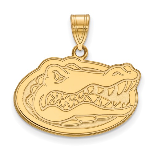 10kt Yellow Gold 5/8in University of Florida Gator Head Pendant