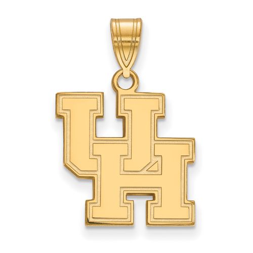 14kt Yellow Gold 5/8in University of Houston UH Pendant
