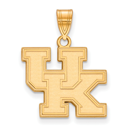 14kt Yellow Gold 5/8in University of Kentucky UK Pendant