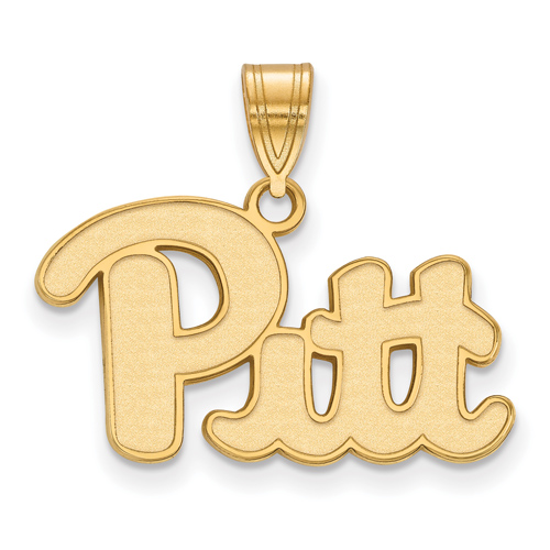 14k Yellow Gold 5/8in University of Pittsburgh Pitt Pendant