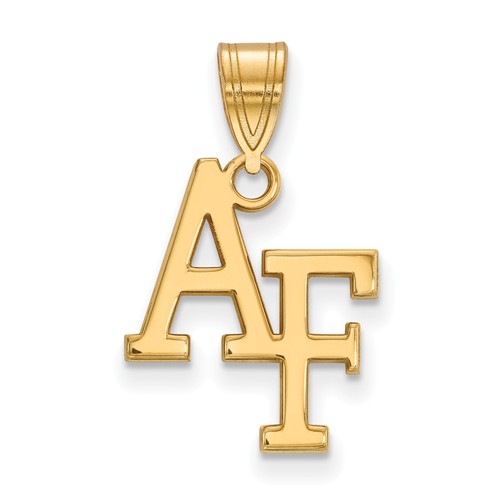United States Air Force Academy AF Pendant 5/8in 14k Yellow Gold