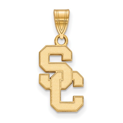 University of Southern California SC Pendant 3/4in 10k Yellow Gold