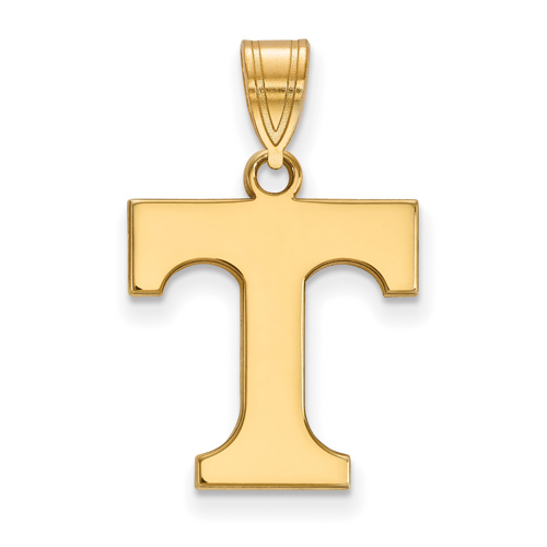 10kt Yellow Gold 5/8in University of Tennessee T Pendant