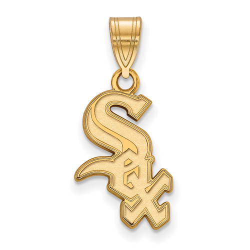 14kt Yellow Gold 5/8in Chicago White Sox Logo Pendant