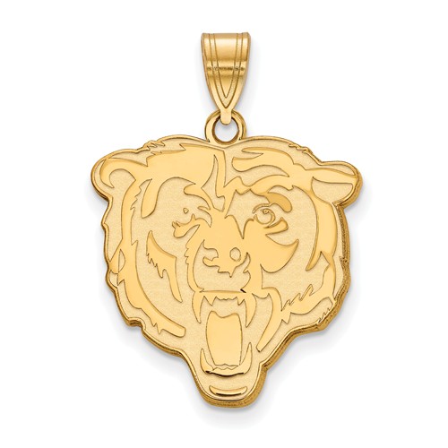 14k Yellow Gold 7/8in Chicago Bears Pendant