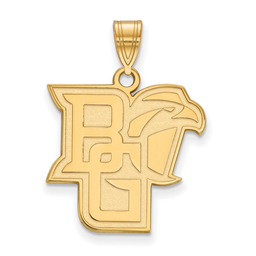 Bowling Green State University Falcon Pendant 3/4in 10k Yellow Gold