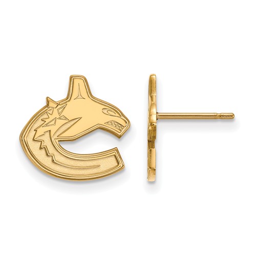 14k Yellow Gold Vancouver Canucks Post Earrings