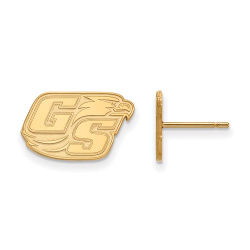 14k Yellow Gold Georgia Southern University Logo Post Earrings