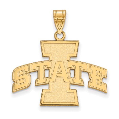 Iowa State University Pendant 3/4in 14k Yellow Gold