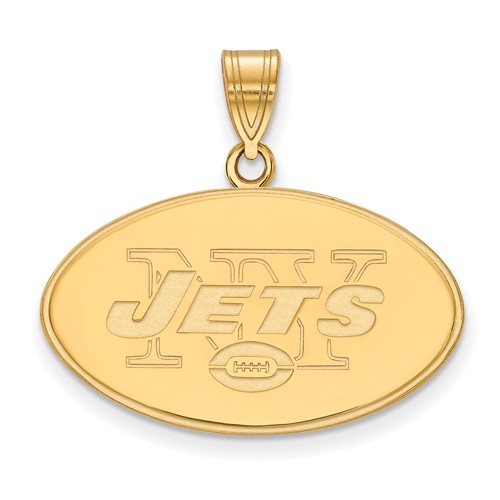 10k Yellow Gold 5/8in New York Jets Pendant