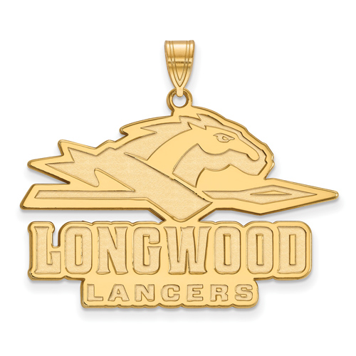 10k Yellow Gold 1in Longwood Lancers Jumbo Pendant