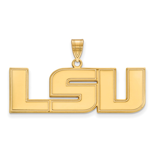 10kt Yellow Gold 5/8in Louisiana State University LSU Pendant