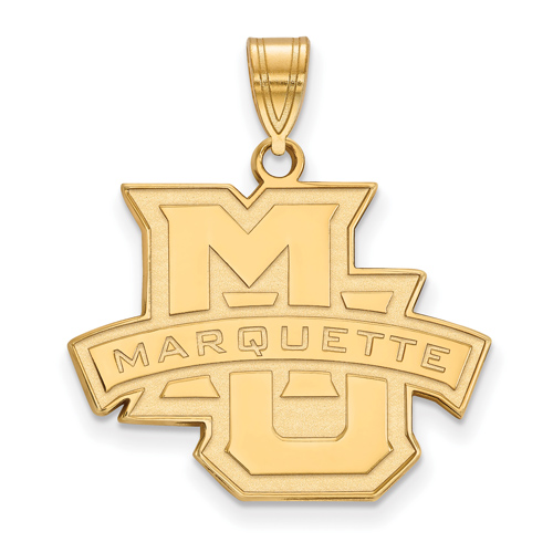 Marquette University Pendant 3/4in 14k Yellow Gold