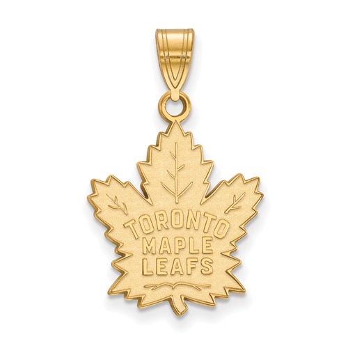 14k Yellow Gold Toronto Maple Leafs Pendant 3/4in