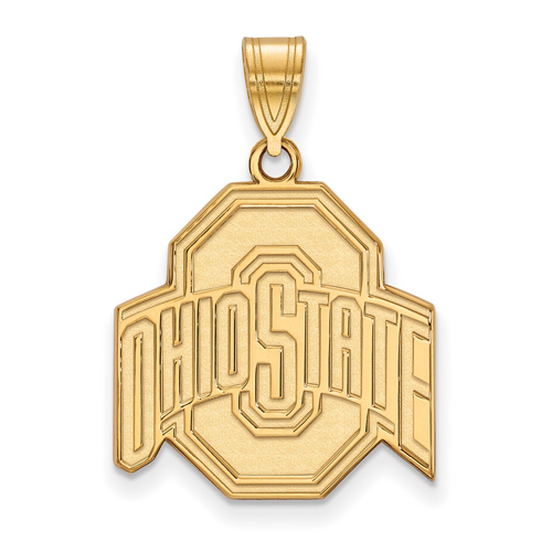 10kt Yellow Gold 3/4in Ohio State University Pendant