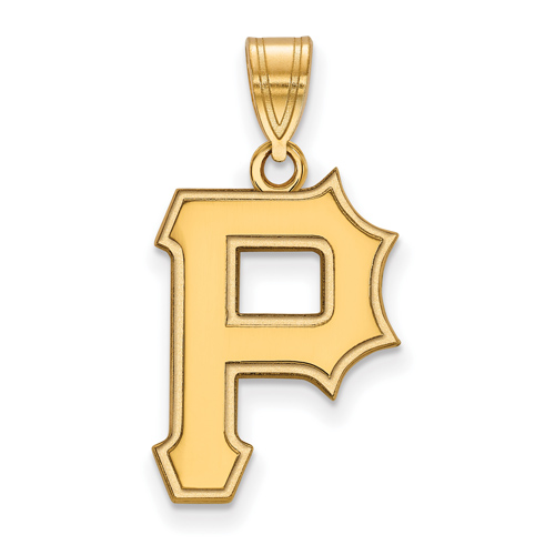 10k Yellow Gold Laser-cut Pittsburgh Pirates P Pendant