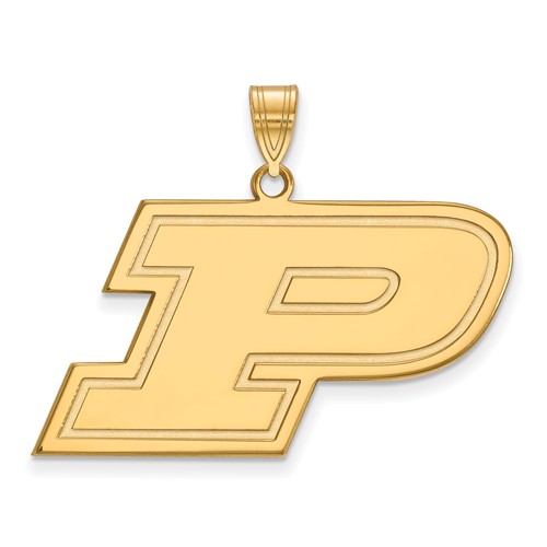 14k Yellow Gold Purdue University P Pendant 3/4in