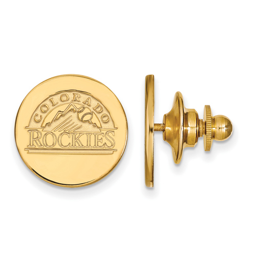 14k Yellow Gold Colorado Rockies Lapel Pin