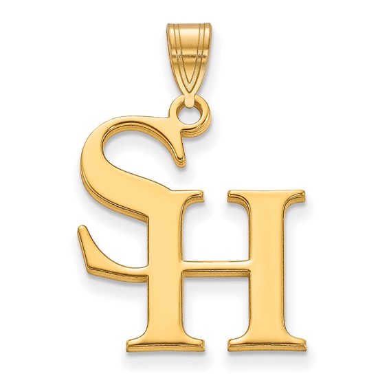 Sam Houston University Logo Pendant 3/4in 10k Yellow Gold