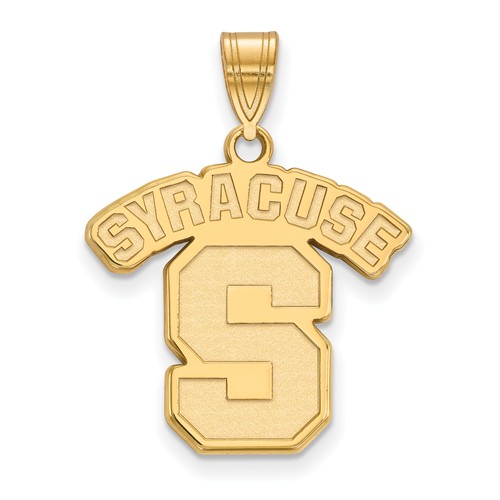 Syracuse University Logo Pendant 3/4in 14k Yellow Gold