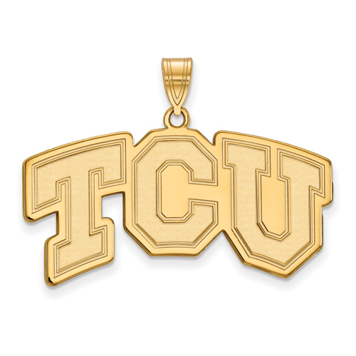 14kt Yellow Gold Large TCU Arched Outline Pendant