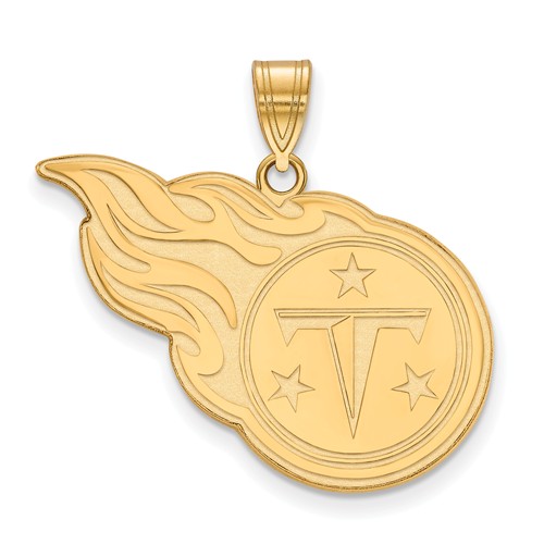 14k Yellow Gold 7/8in Tennessee Titans Pendant