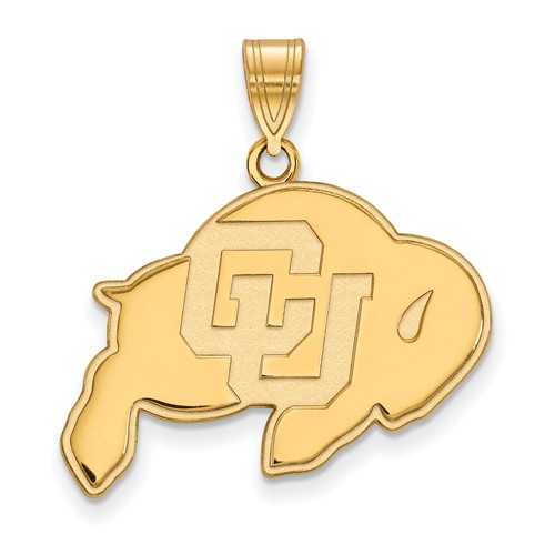 University of Colorado Buffalo Pendant 3/4in 10k Yellow Gold