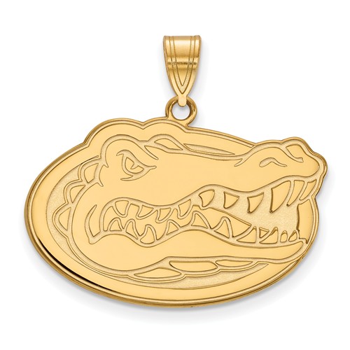 14kt Yellow Gold 3/4in University of Florida Big Al Pendant