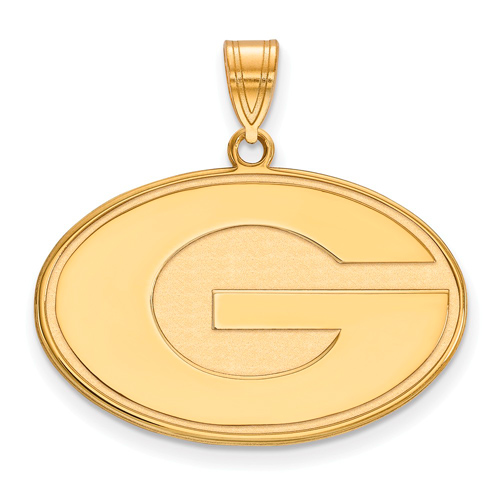 10kt Yellow Gold 3/4in University of Georgia G Pendant