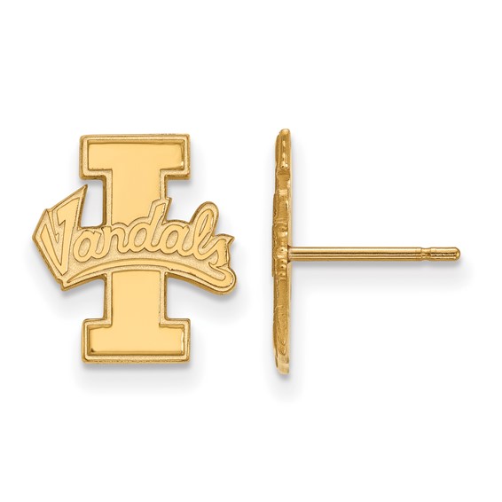 10k Yellow Gold University of Idaho Vandals Post Earrings