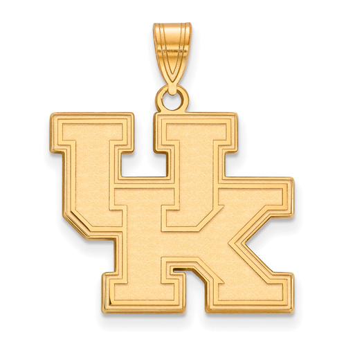 14kt Yellow Gold 3/4in University of Kentucky UK Pendant