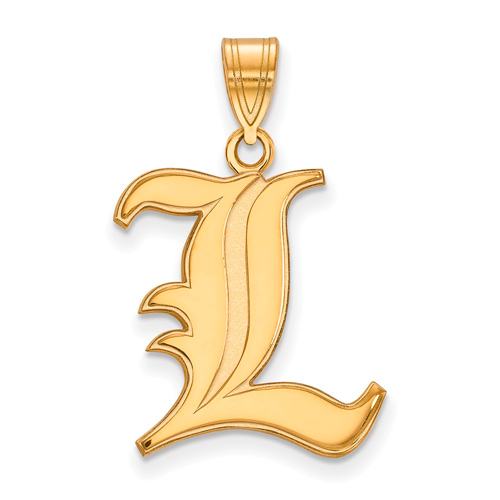10k Yellow Gold 3/4in University of Louisville L Pendant