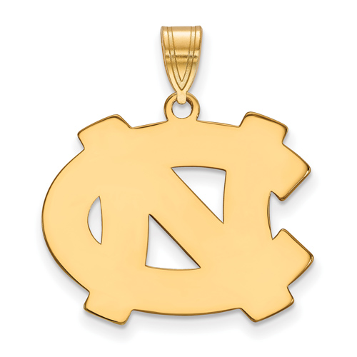 14kt Yellow Gold 3/4in University of North Carolina NC Pendant