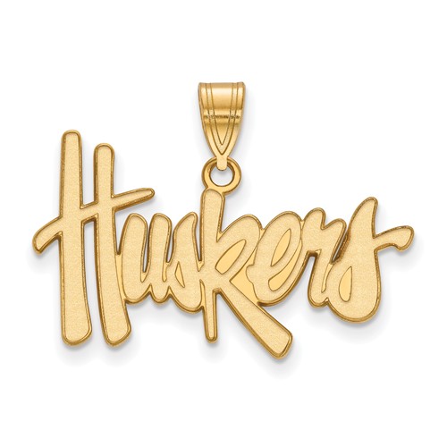 10kt Yellow Gold University of Nebraska Huskers Pendant