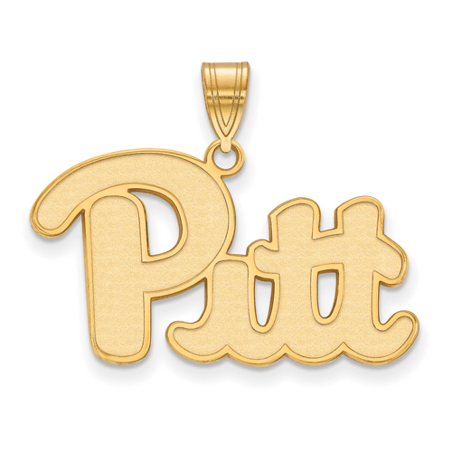 14k Yellow Gold University of Pittsburgh Pitt Pendant 5/8in