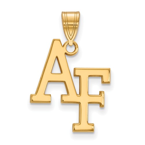 United States Air Force Academy AF Pendant 3/4in 14k Yellow Gold