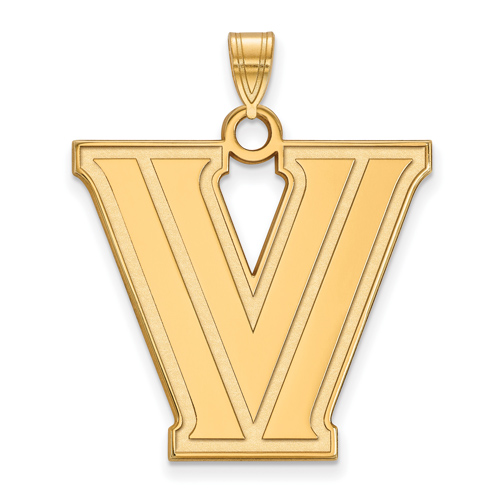 Villanova University V Pendant 1in 10k Yellow Gold