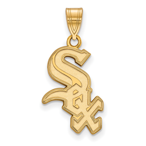 14kt Yellow Gold 3/4in Chicago White Sox Pendant