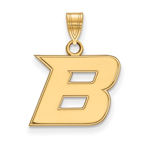 Boise State University B Charm 1/2in 14k Yellow Gold