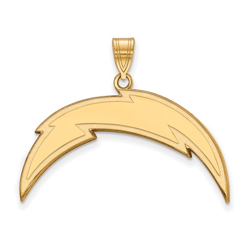14k Yellow Gold Extra Large Los Angeles Chargers Pendant